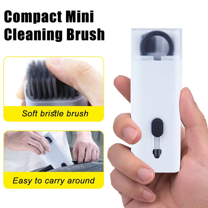 7-In-1 Computer Keyboard Cleaner Brush Screen Cleaning Spray Bottle Set Earphones Cleaning Pen Cleaning Tools Keycap Puller